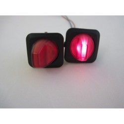 Comutator auto iluminat cu revenire/momentan - 12V